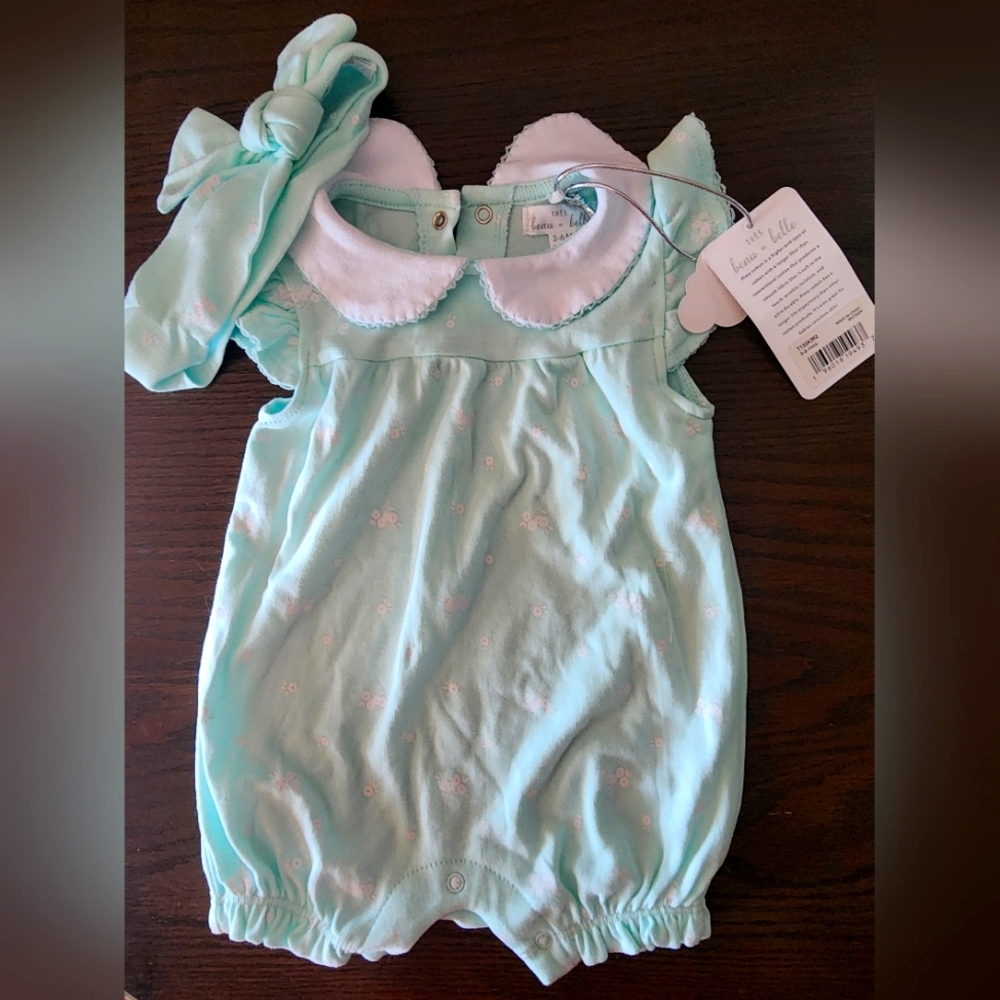 Tres beau et belle 3-6 mo Pima cotton romper nwt
